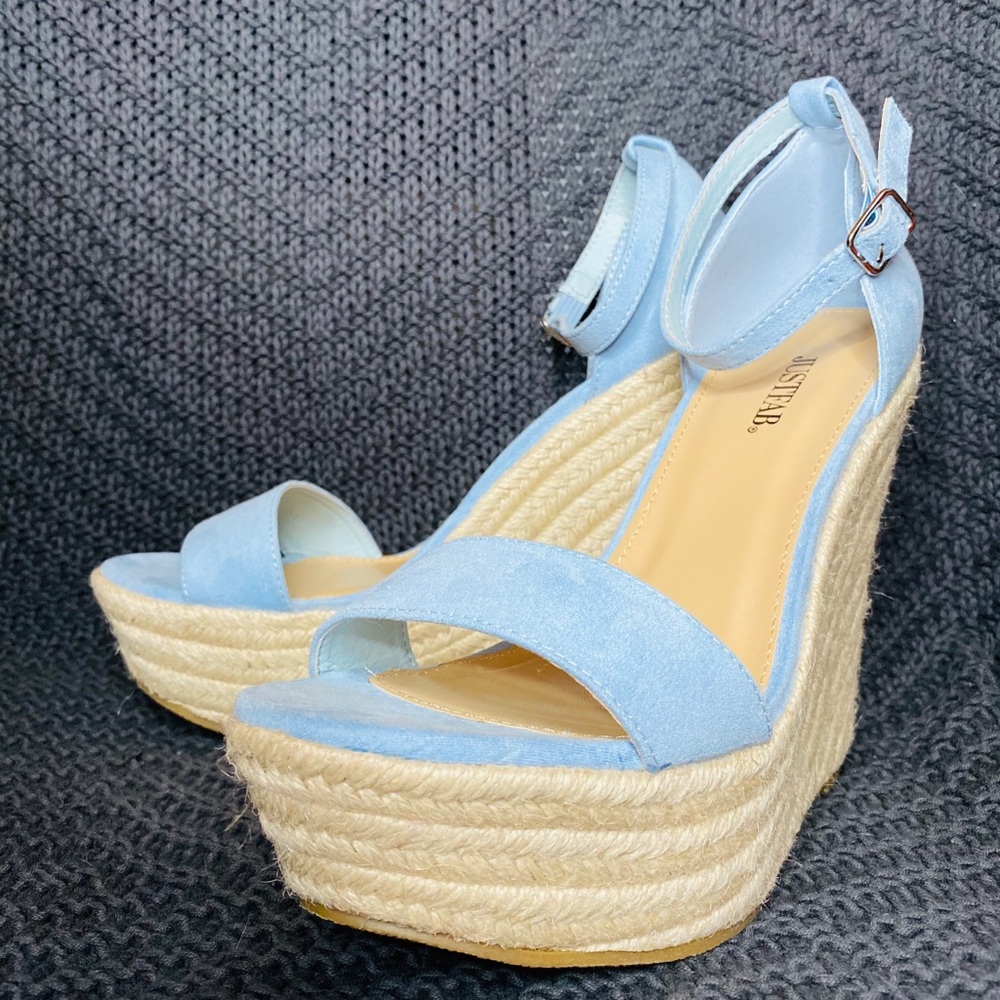 Blue JustFab Wedges